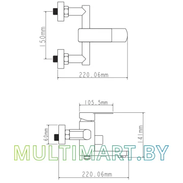 Смеситель Econoce EC0214BL картинка 2